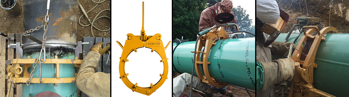 External clamp deals for pipeline welding