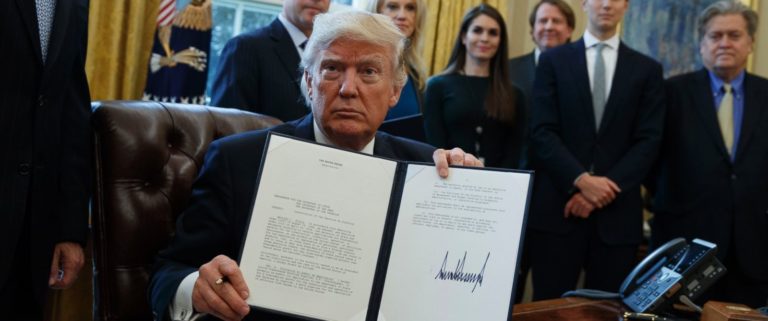 President Trump signs executive order to advance Keystone XL.