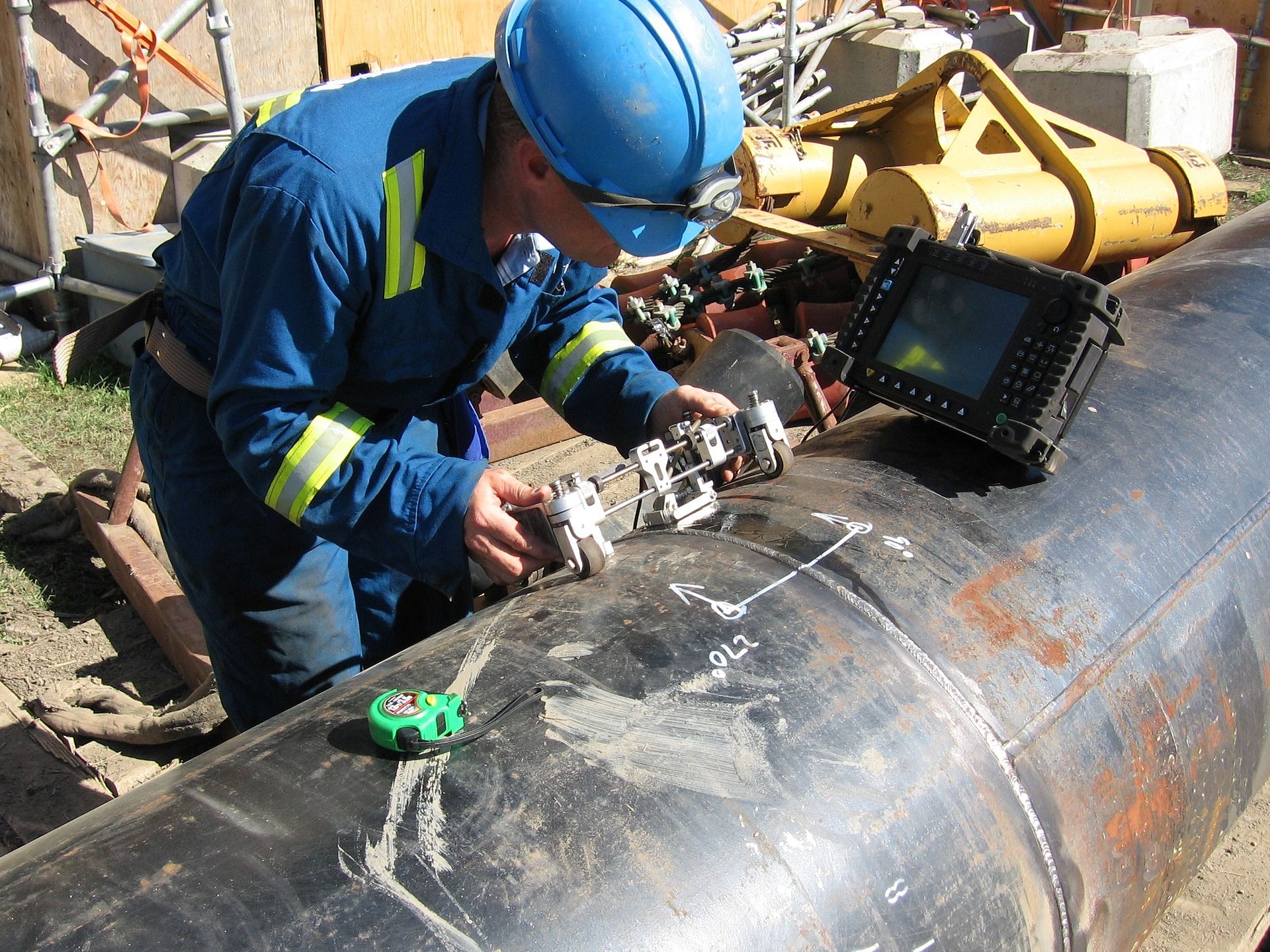 Ultrasonic pipeline test courtesy Wikimedia Commons Sawyer Manufacturing