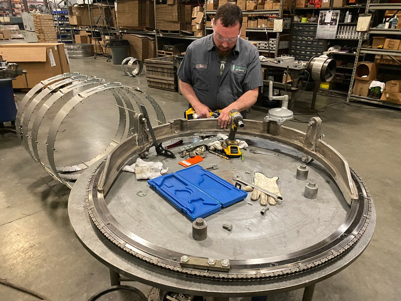 Pipe Beveling Equipment in the Sawyer Shop