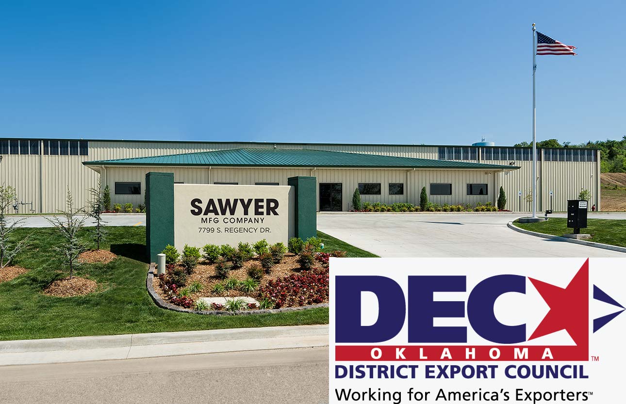 Sawyer Wins Export Champion Award Sawyer Mfg. Co. Tulsa, OK