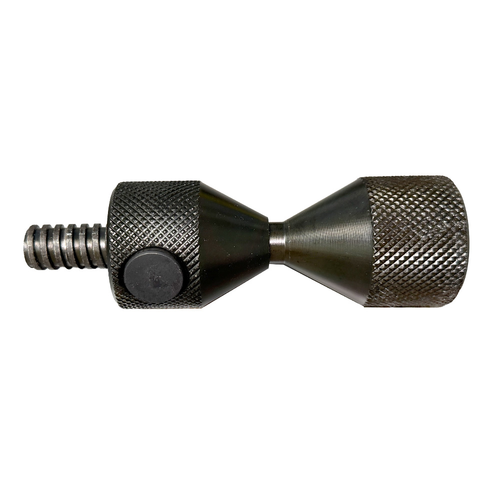 Side view of a Sawyer Quick Action Flange Alignment Pin with push-button release and knurled adjustment knob.